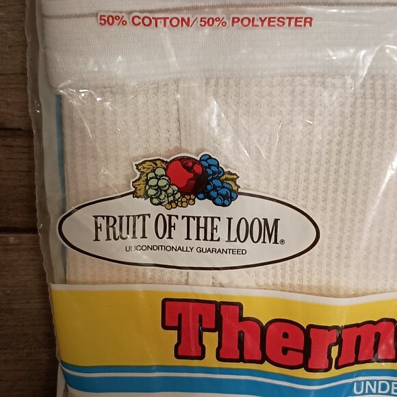 Vintage Fruit of the Loom 1 Thermal Underwear Drawer 1983  Size Medium 34-36 New - Picture 3 of 10
